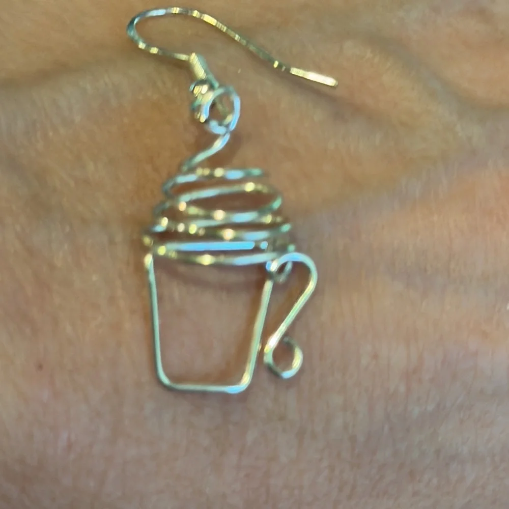 Silver Wire Handmade Coffee Cup Whip Cream - Picture 6 of 7